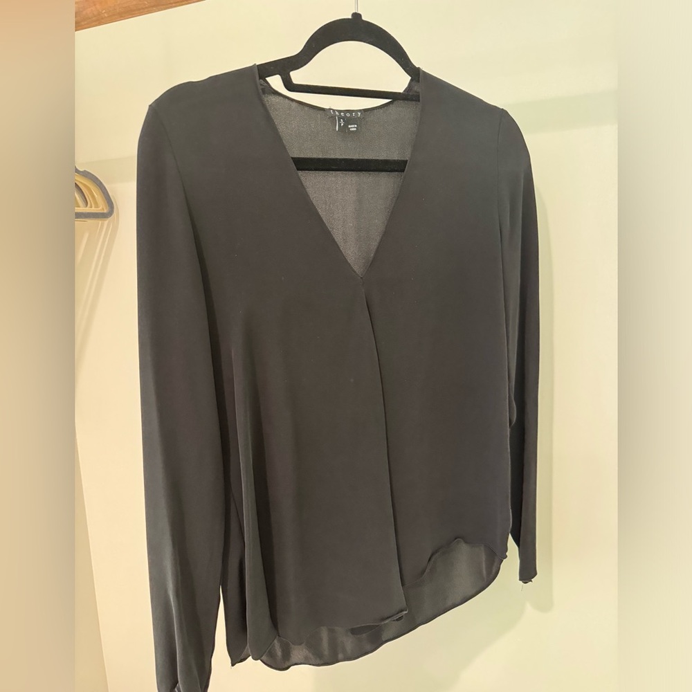 Theory black blouse